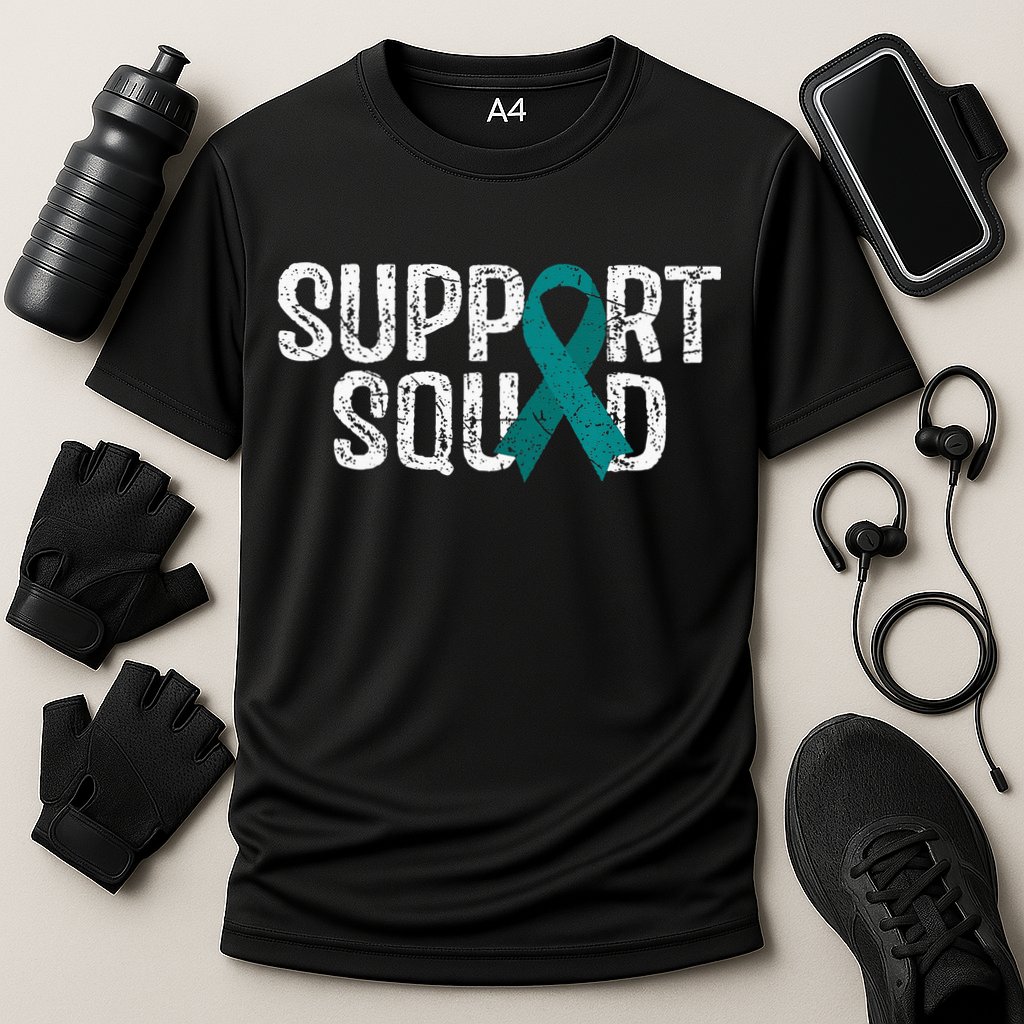 Support Squad Ovarian Cancer Awareness Performance Shirt