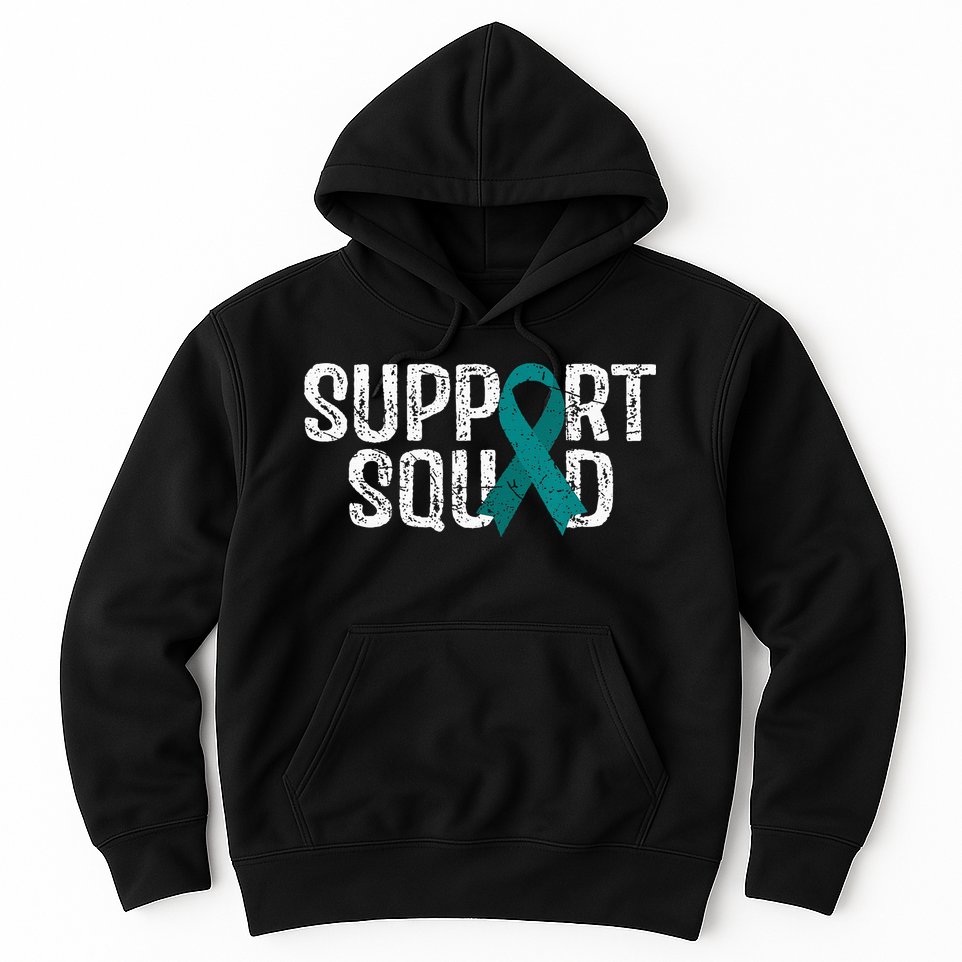 Support Squad Ovarian Cancer Awareness Hoodie