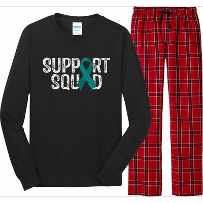 Support Squad Ovarian Cancer Awareness Long Sleeve Pajama Set