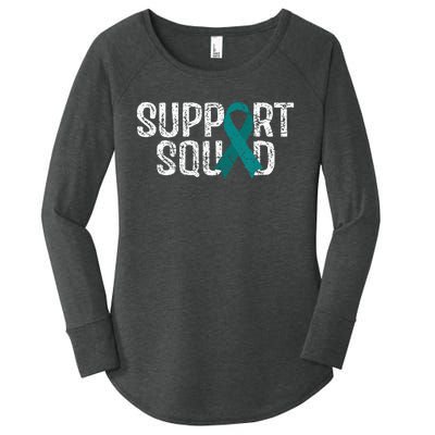 Support Squad Ovarian Cancer Awareness Women's Perfect Tri Tunic Long Sleeve Shirt