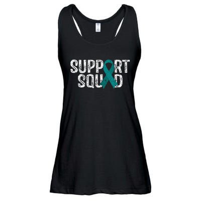 Support Squad Ovarian Cancer Awareness Ladies Essential Flowy Tank