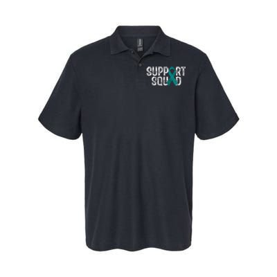 Support Squad Ovarian Cancer Awareness Softstyle Adult Sport Polo