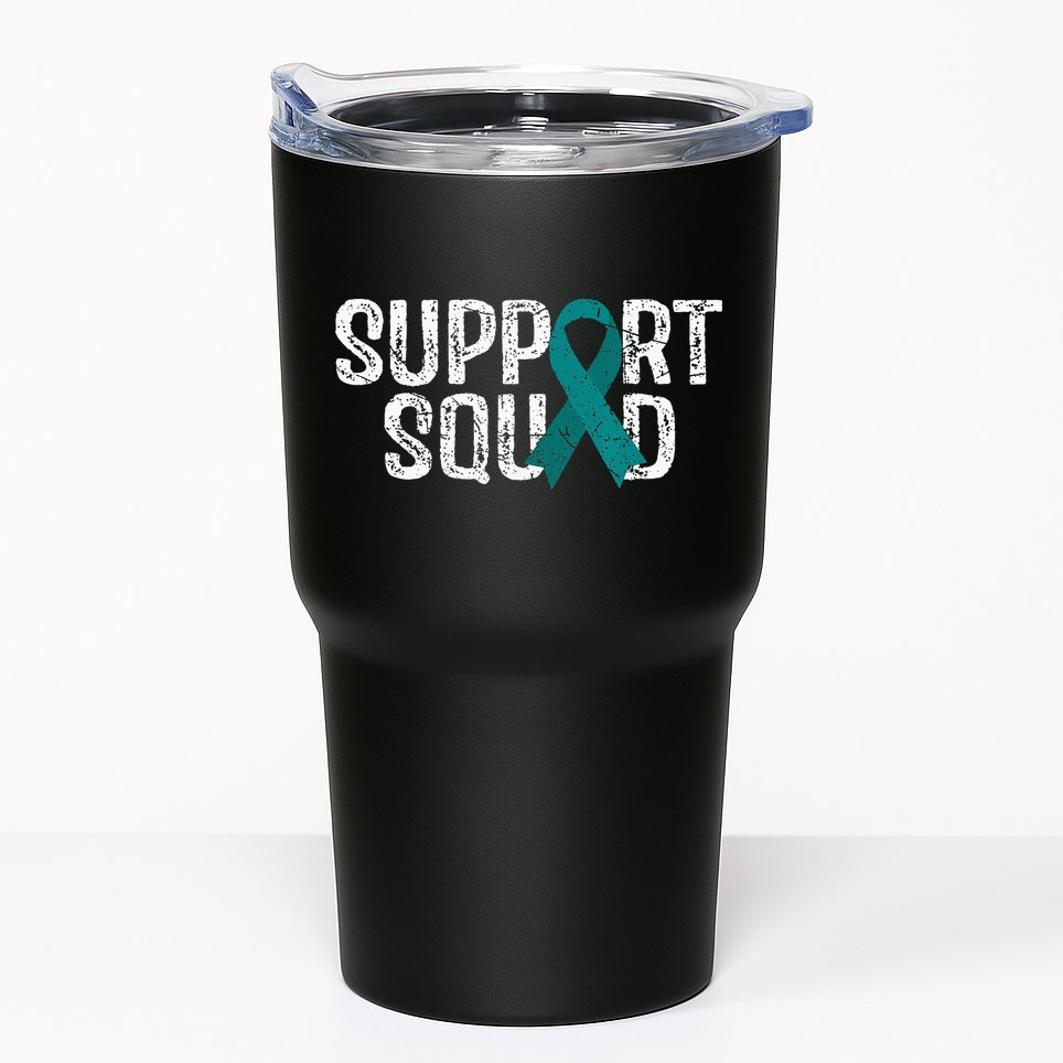 Support Squad Ovarian Cancer Awareness Tumbler