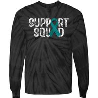 Support Squad Ovarian Cancer Awareness Tie-Dye Long Sleeve Shirt