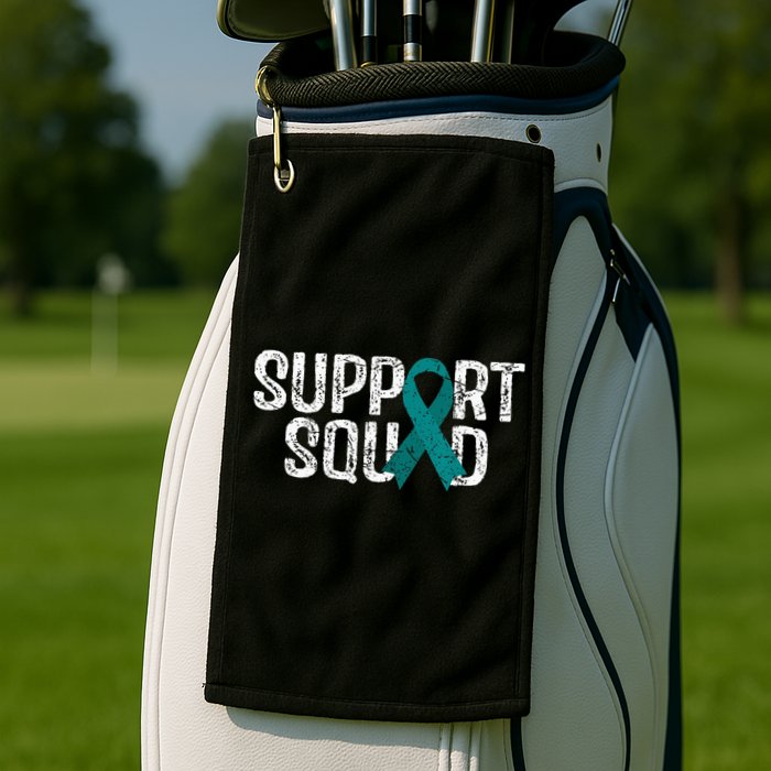 Support Squad Ovarian Cancer Awareness Golf Towel