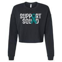 Support Squad Ovarian Cancer Awareness Cropped Pullover Crew