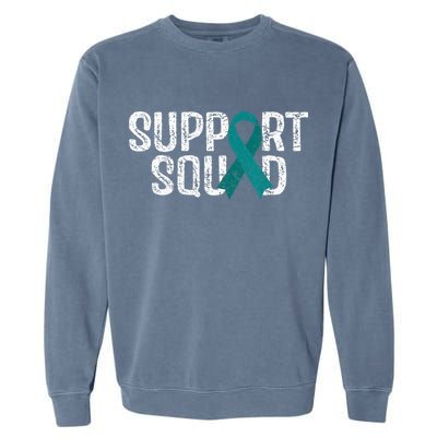 Support Squad Ovarian Cancer Awareness Garment-Dyed Sweatshirt