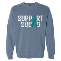 Support Squad Ovarian Cancer Awareness Garment-Dyed Sweatshirt