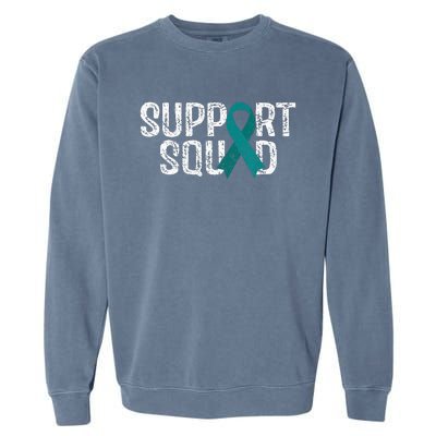 Support Squad Ovarian Cancer Awareness Garment-Dyed Sweatshirt