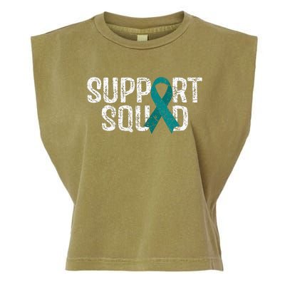 Support Squad Ovarian Cancer Awareness Garment-Dyed Women's Muscle Tee