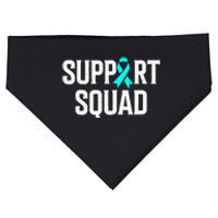 Support Squad Ovarian Cancer Raise Ovarian Cancer Awareness USA-Made Doggie Bandana