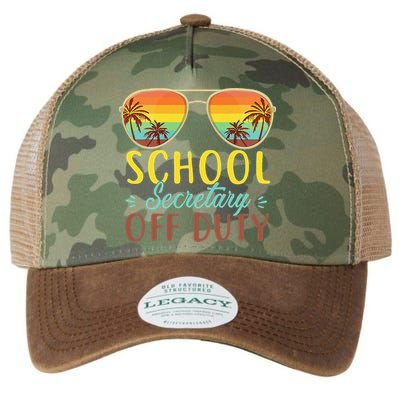 School Secretary Off Duty Summer Vacation Last Day Of School Legacy Tie Dye Trucker Hat