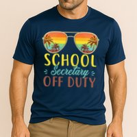 School Secretary Off Duty Summer Vacation Last Day Of School Cooling Performance Crew T-Shirt