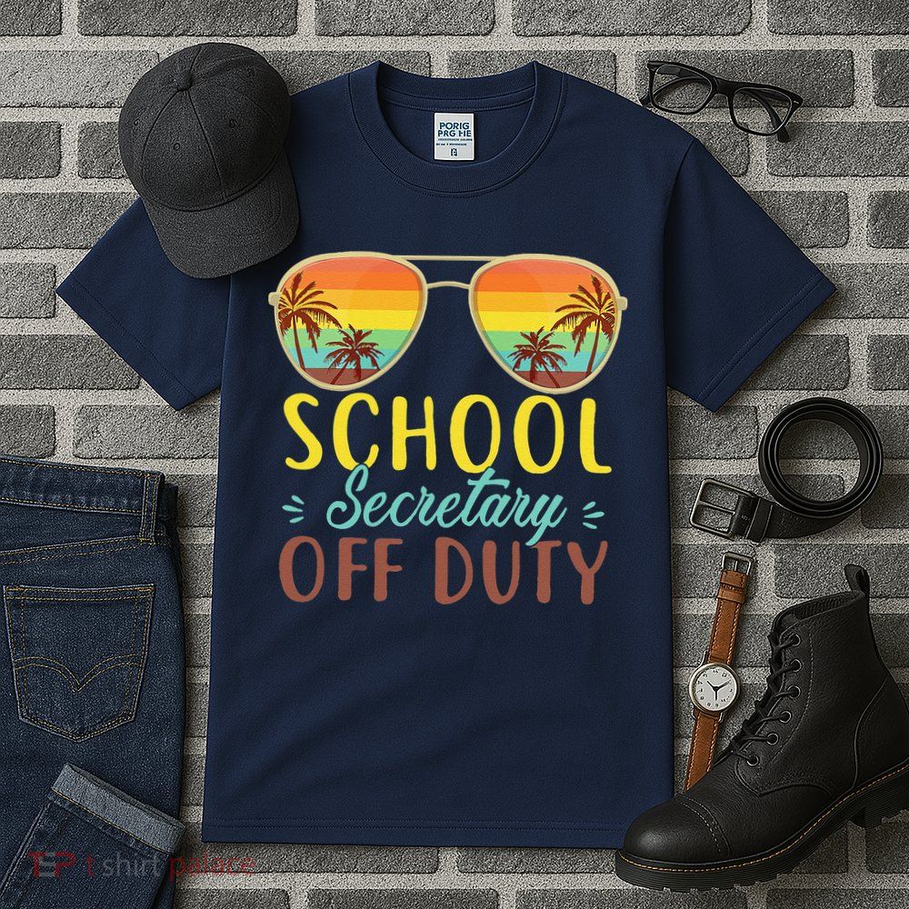 School Secretary Off Duty Summer Vacation Last Day Of School Tall T-Shirt