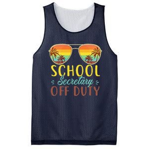 School Secretary Off Duty Summer Vacation Last Day Of School Mesh Reversible Basketball Jersey Tank