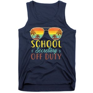 School Secretary Off Duty Summer Vacation Last Day Of School Tank Top