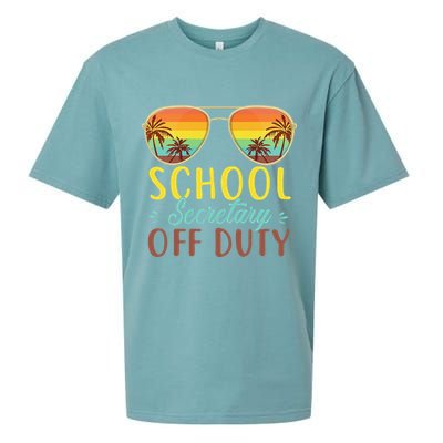 School Secretary Off Duty Summer Vacation Last Day Of School Sueded Cloud Jersey T-Shirt