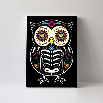 Sugar Skull Owl Dia De Los Muertos Halloween Canvas