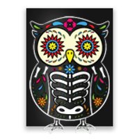 Sugar Skull Owl Dia De Los Muertos Halloween Poster