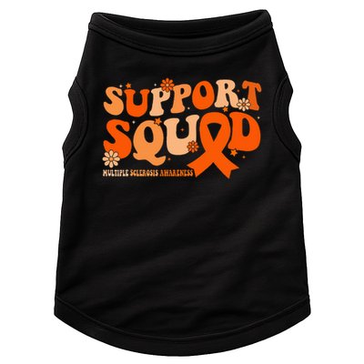 Support Squad Orange Ribbon Multiple Sclerosis Awareness Ms Doggie Tank