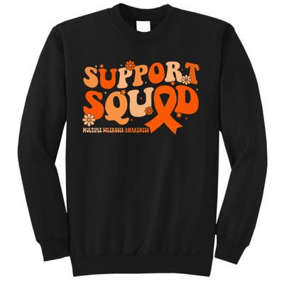 Support Squad Orange Ribbon Multiple Sclerosis Awareness Ms Sweatshirt