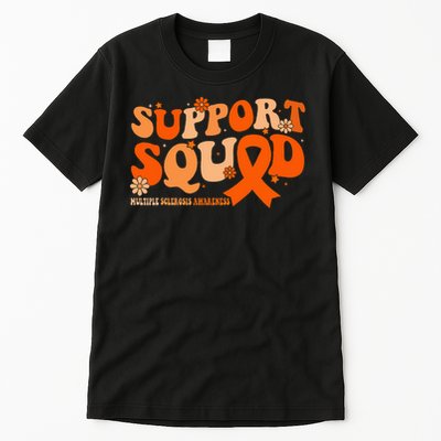 Support Squad Orange Ribbon Multiple Sclerosis Awareness Ms Tall T-Shirt