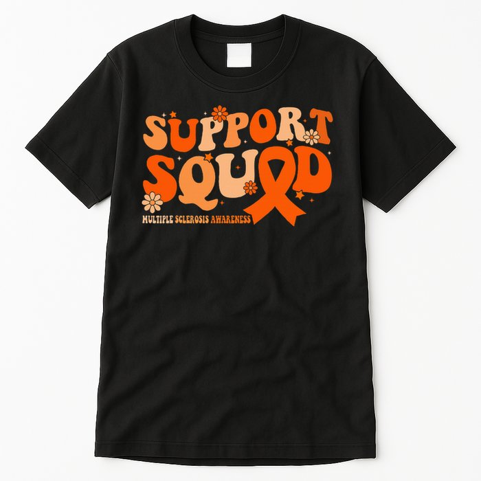 Support Squad Orange Ribbon Multiple Sclerosis Awareness Ms Tall T-Shirt