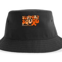 Support Squad Orange Ribbon Multiple Sclerosis Awareness Ms Sustainable Bucket Hat