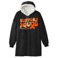 Support Squad Orange Ribbon Multiple Sclerosis Awareness Ms Hooded Wearable Blanket