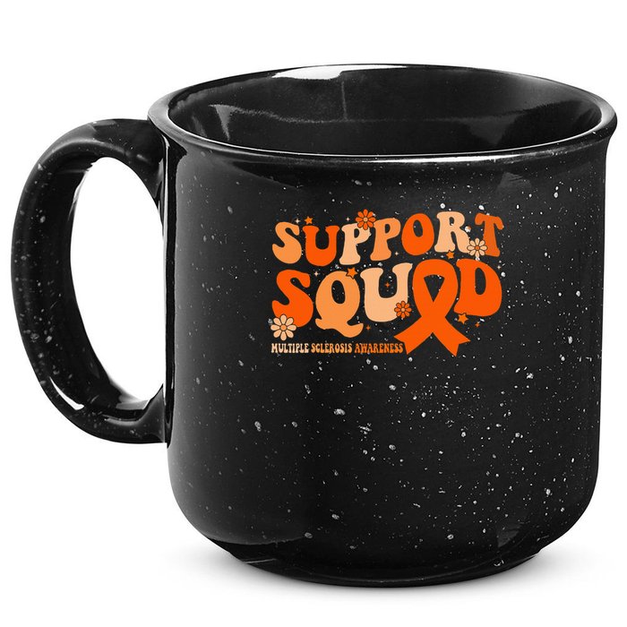 Support Squad Orange Ribbon Multiple Sclerosis Awareness Ms 15oz Campfire Ceramic Mug