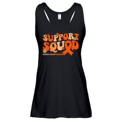 Support Squad Orange Ribbon Multiple Sclerosis Awareness Ms Ladies Essential Flowy Tank