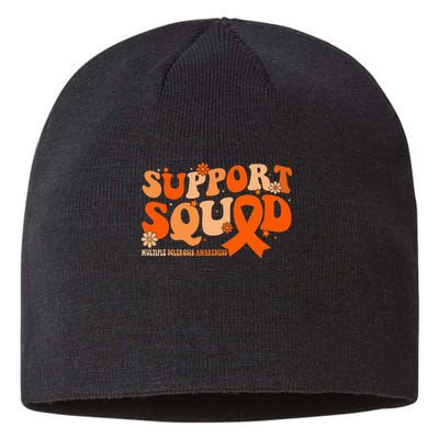 Support Squad Orange Ribbon Multiple Sclerosis Awareness Ms Sustainable Beanie