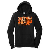 Support Squad Orange Ribbon Multiple Sclerosis Awareness Ms Women's Pullover Hoodie