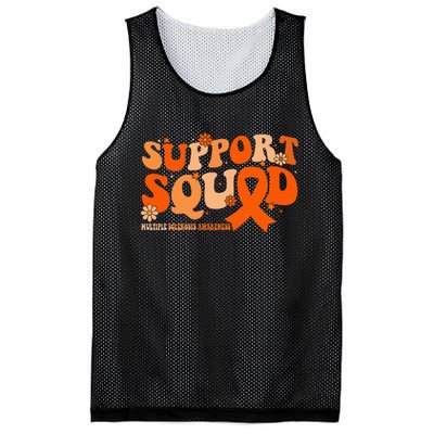 Support Squad Orange Ribbon Multiple Sclerosis Awareness Ms Mesh Reversible Basketball Jersey Tank