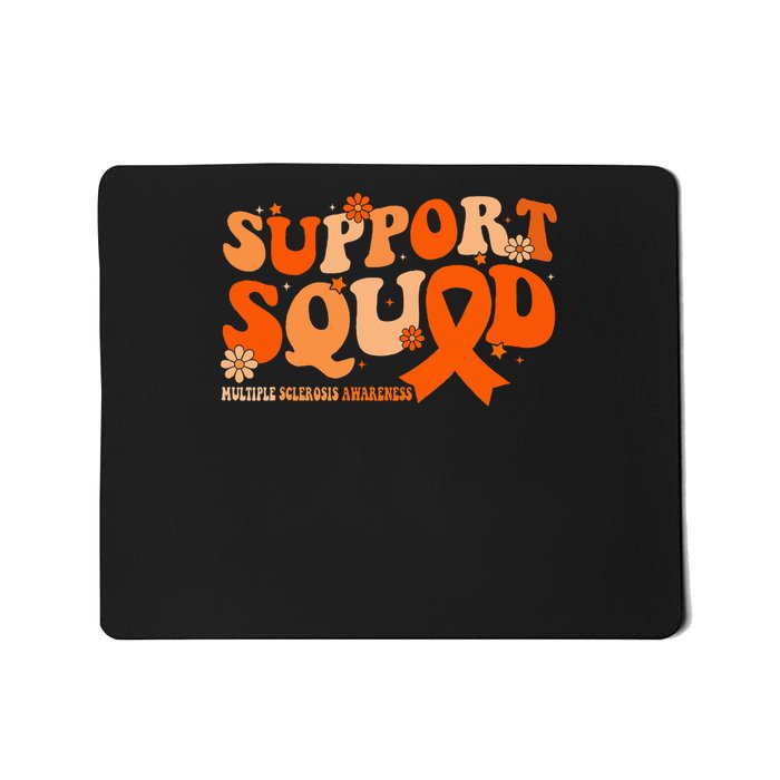Support Squad Orange Ribbon Multiple Sclerosis Awareness Ms Mousepad