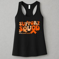 Support Squad Orange Ribbon Multiple Sclerosis Awareness Ms Womens Tank Top