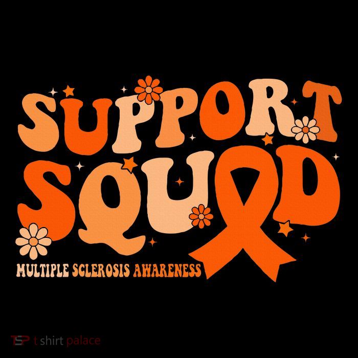 Support Squad Orange Ribbon Multiple Sclerosis Awareness Ms Baby Bodysuit