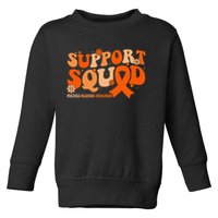 Support Squad Orange Ribbon Multiple Sclerosis Awareness Ms Toddler Sweatshirt