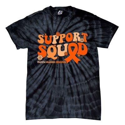 Support Squad Orange Ribbon Multiple Sclerosis Awareness Ms Tie-Dye T-Shirt