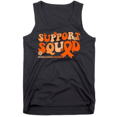 Support Squad Orange Ribbon Multiple Sclerosis Awareness Ms Tank Top