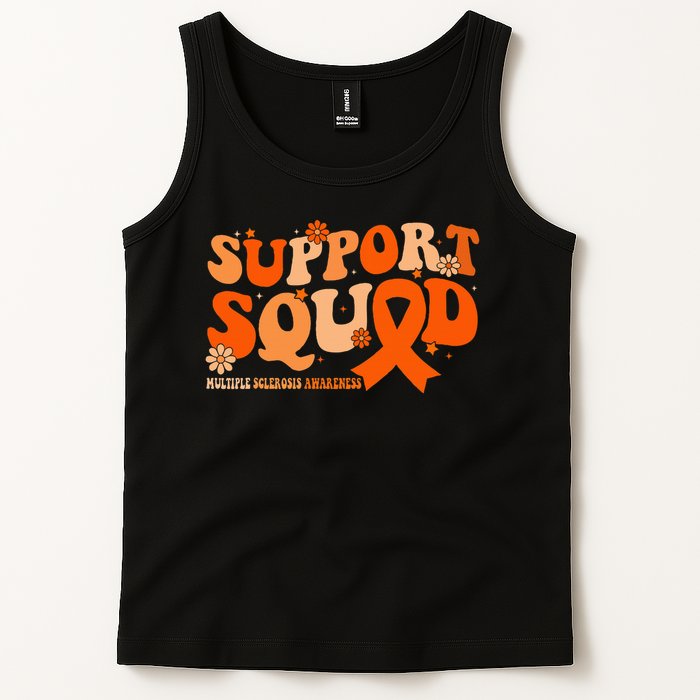 Support Squad Orange Ribbon Multiple Sclerosis Awareness Ms Tank Top