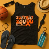 Support Squad Orange Ribbon Multiple Sclerosis Awareness Ms Tank Top
