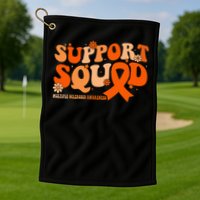 Support Squad Orange Ribbon Multiple Sclerosis Awareness Ms Golf Towel