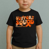 Support Squad Orange Ribbon Multiple Sclerosis Awareness Ms Toddler T-Shirt
