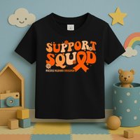 Support Squad Orange Ribbon Multiple Sclerosis Awareness Ms Toddler T-Shirt