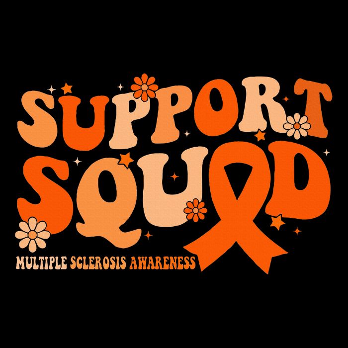 Support Squad Orange Ribbon Multiple Sclerosis Awareness Ms Toddler T-Shirt
