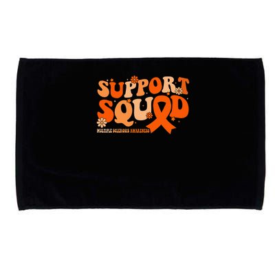 Support Squad Orange Ribbon Multiple Sclerosis Awareness Ms Microfiber Hand Towel