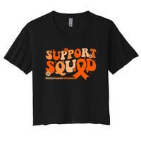 Support Squad Orange Ribbon Multiple Sclerosis Awareness Ms Crop Top