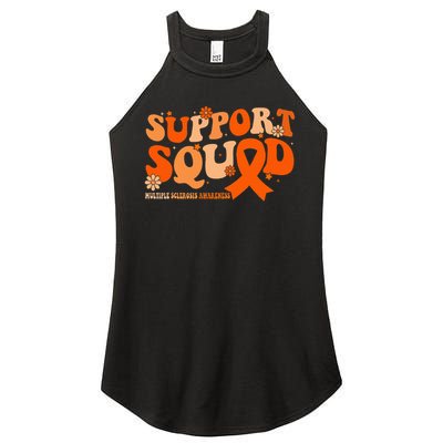 Support Squad Orange Ribbon Multiple Sclerosis Awareness Ms Women's Perfect Tri Rocker Tank