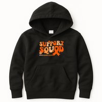 Support Squad Orange Ribbon Multiple Sclerosis Awareness Ms Kids Hoodie
